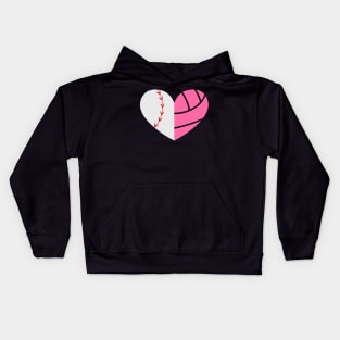 Baseball Heart Kids Hoodie